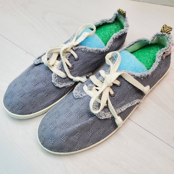 Sanuk Shoes - Sanuk Women's Size‎ 10 Gray Canvas Slip On Casual Shoes